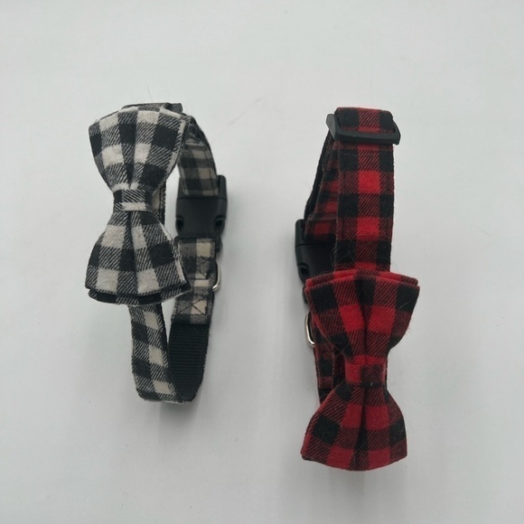 Adjustable Pet Collar Checker Bowknot Dog Collar NWOT - Picture 1 of 5